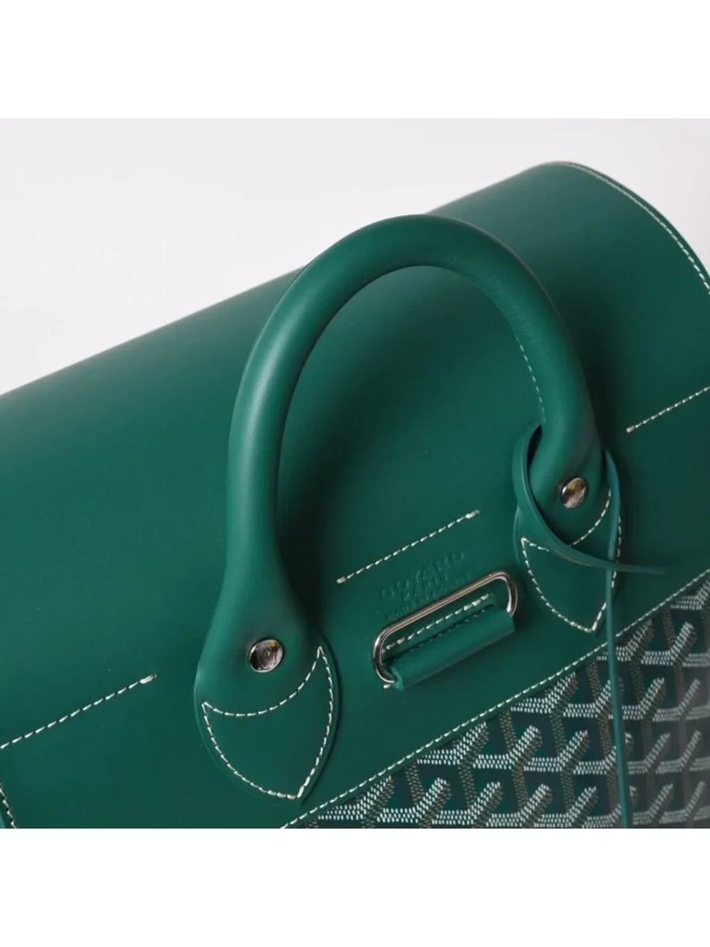 Goyard Alpine MM Backpack Canvas Green Silver